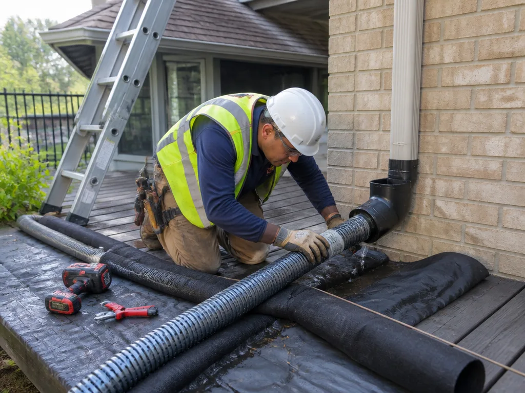 French Drain Tie-In