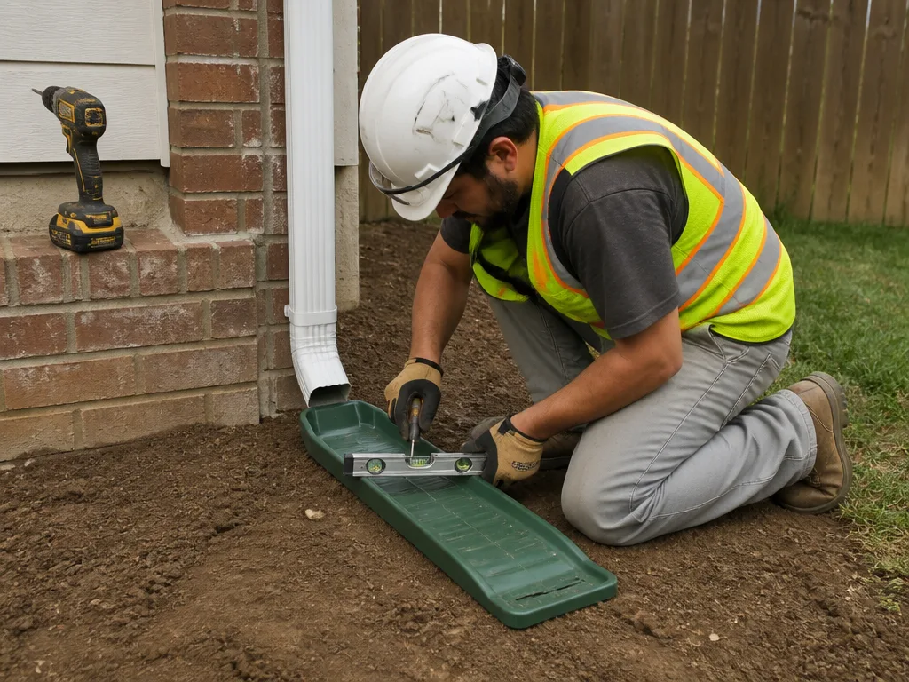 Splash Block Installation